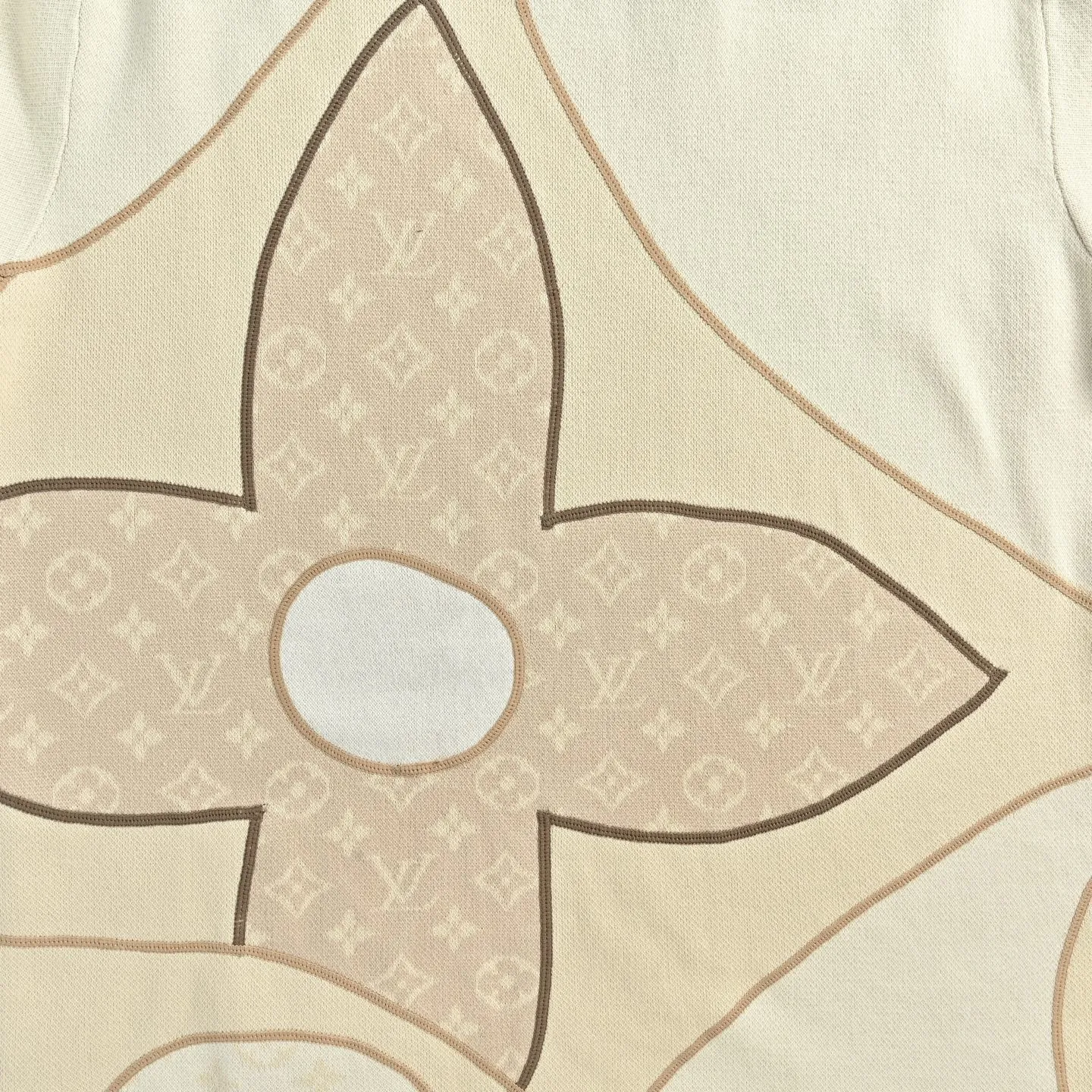 Louis Vuitton/Louis Vuitton presbyopia four-leaf clover jacquard knitted short-sleeve